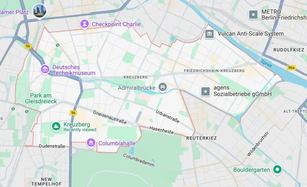 Kreuzberg berlin safe place map